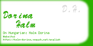 dorina halm business card